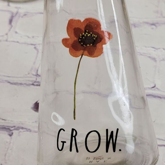 Rae Dunn BLOOM, FLOWER, GROW Set of 3 Glass Bud Vases - Picture 5 of 11